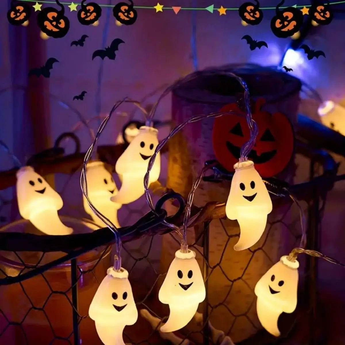 Ghost Halloween Decoration String Lights