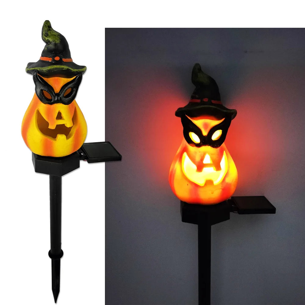 Garden Decor for Halloween - Spice Pumpkin Waterproof Solar LED Light