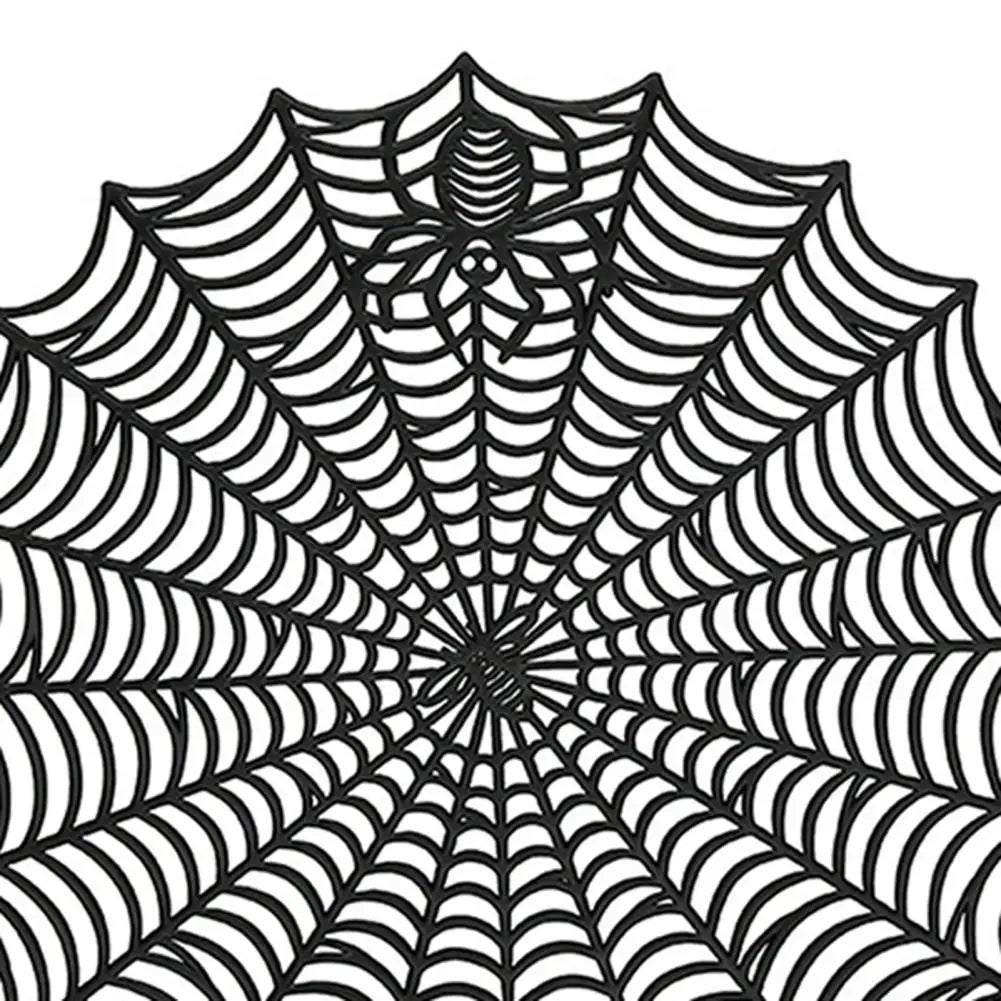 Halloween Spider Web Place Mats - Waterproof, Heat Insulation, and Oil-Proof Kitchen Supplies