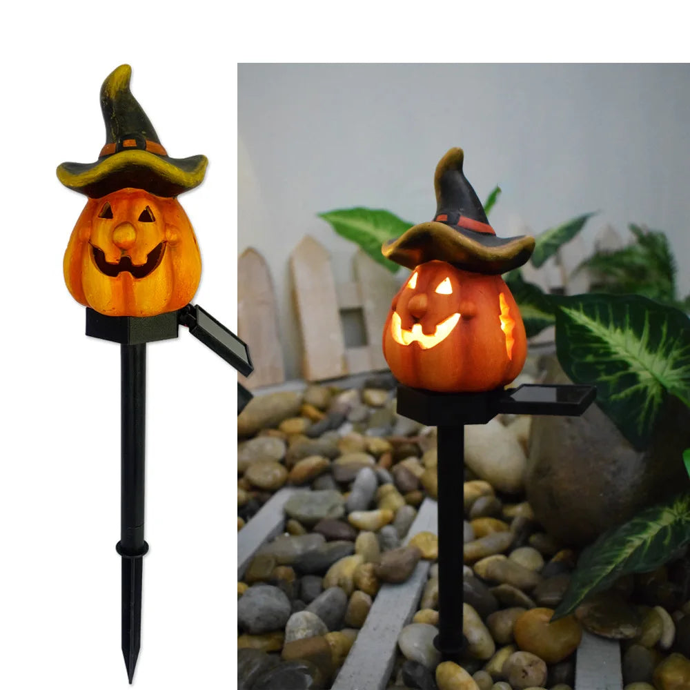 Garden Decor for Halloween - Spice Pumpkin Waterproof Solar LED Light