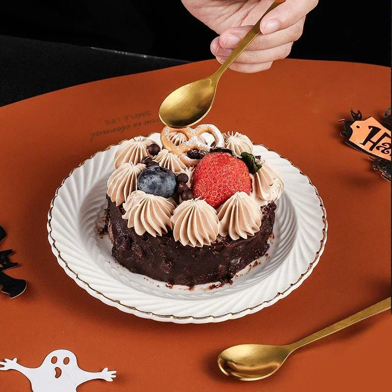 Halloween Stainless Steel Coffee Spoons & Cake Fork Set - Perfect Gift idea