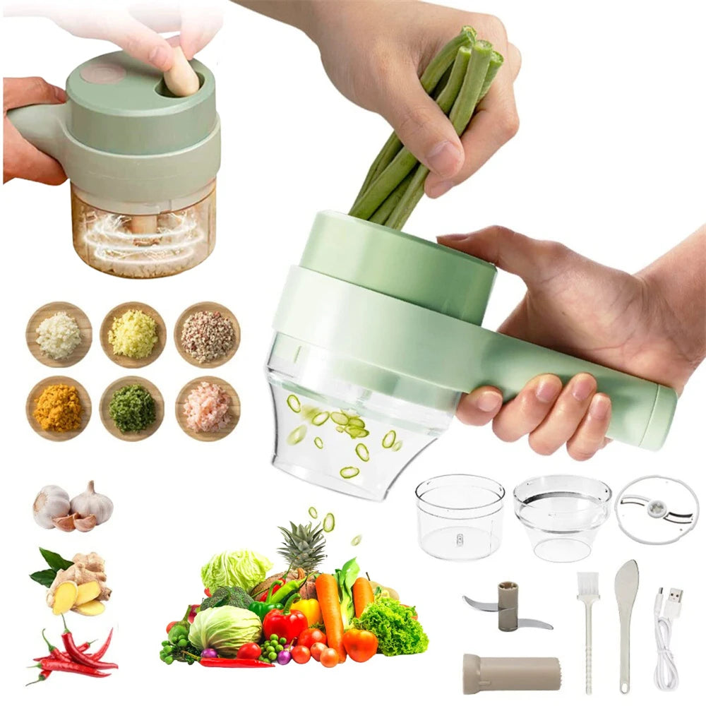 Portable 4 in 1 Handheld USB Electric Vegetable Slicer