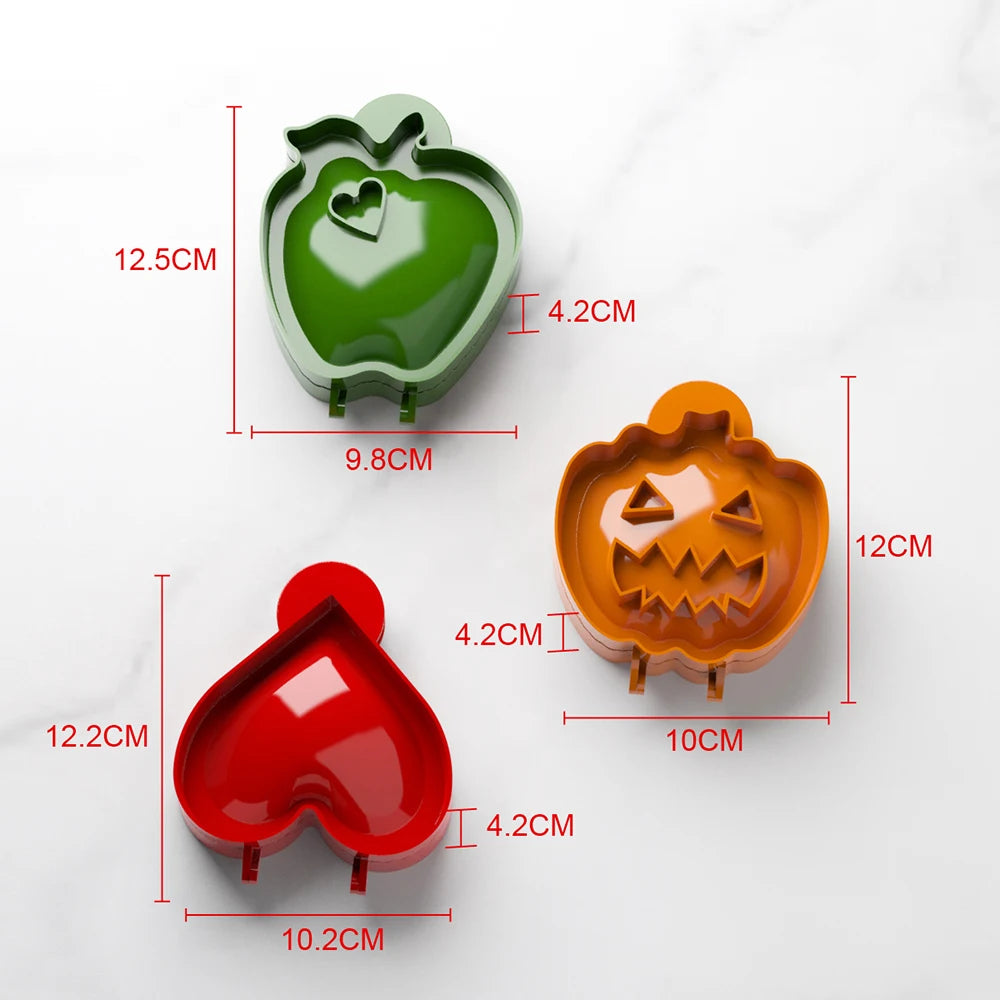 Hand Pie Molds Set - Pumpkin & Apple Baking Tools for Halloween and Christmas