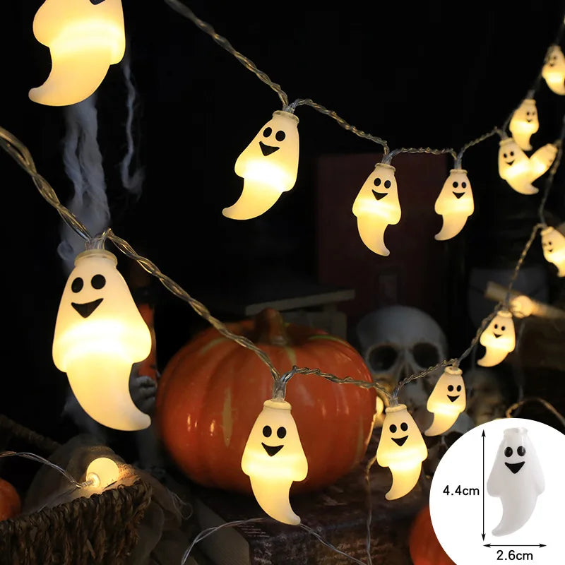 Halloween Home Decor 2024 - Pumpkin Halloween Pumpkin Bat Spider Light String