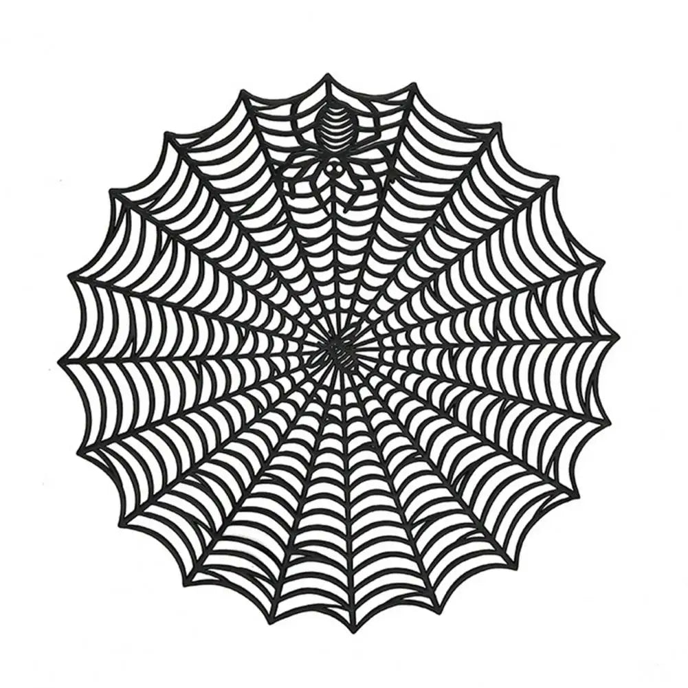 Halloween Spider Web Place Mats - Waterproof, Heat Insulation, and Oil-Proof Kitchen Supplies