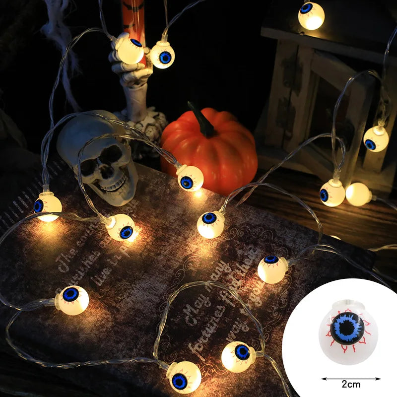 Halloween Home Decor 2024 - Pumpkin Halloween Pumpkin Bat Spider Light String