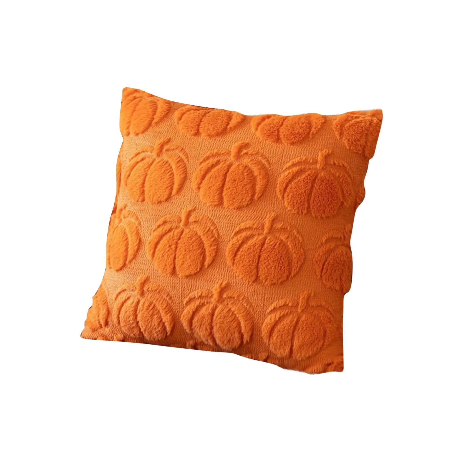 Halloween Plush Throw Pillow Cover - Fun Holiday Decoration for Sofa