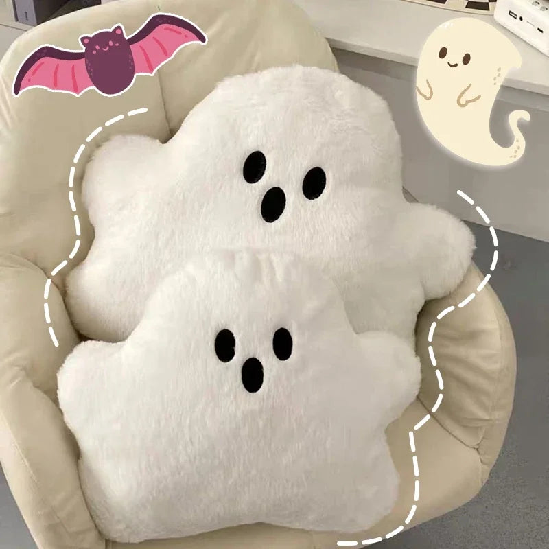 Halloween Cute Stuffed Animal - Ghost, Pumpkin & Bat Throw Pillow for Party Decor