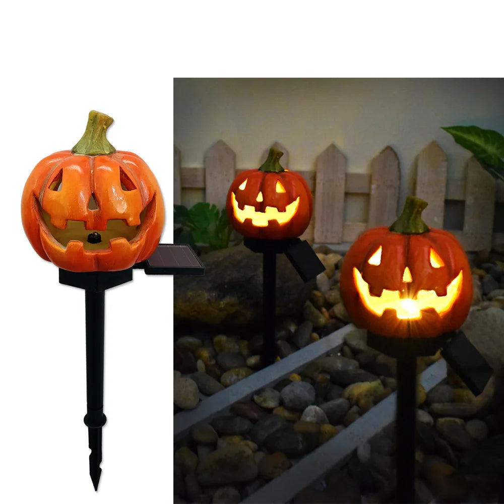 Garden Decor for Halloween - Spice Pumpkin Waterproof Solar LED Light