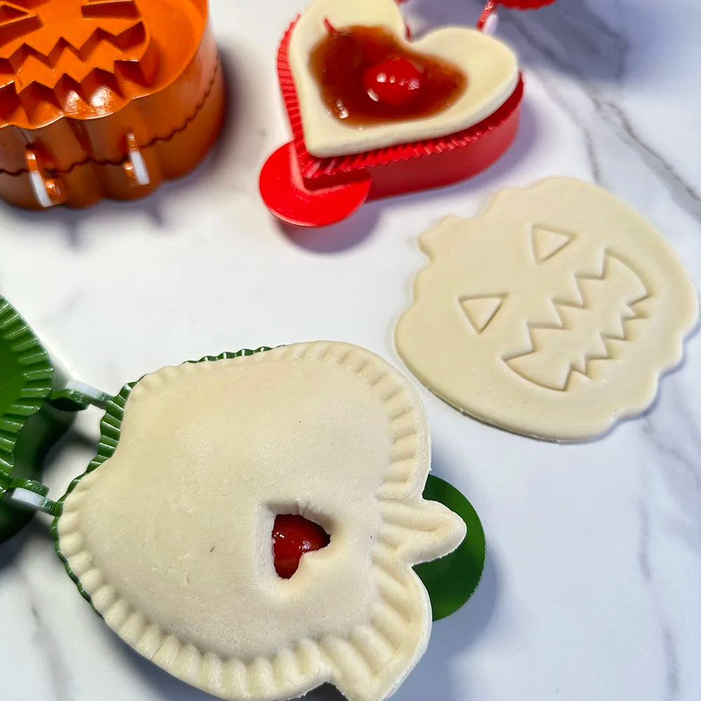 Hand Pie Molds Set - Pumpkin & Apple Baking Tools for Halloween and Christmas