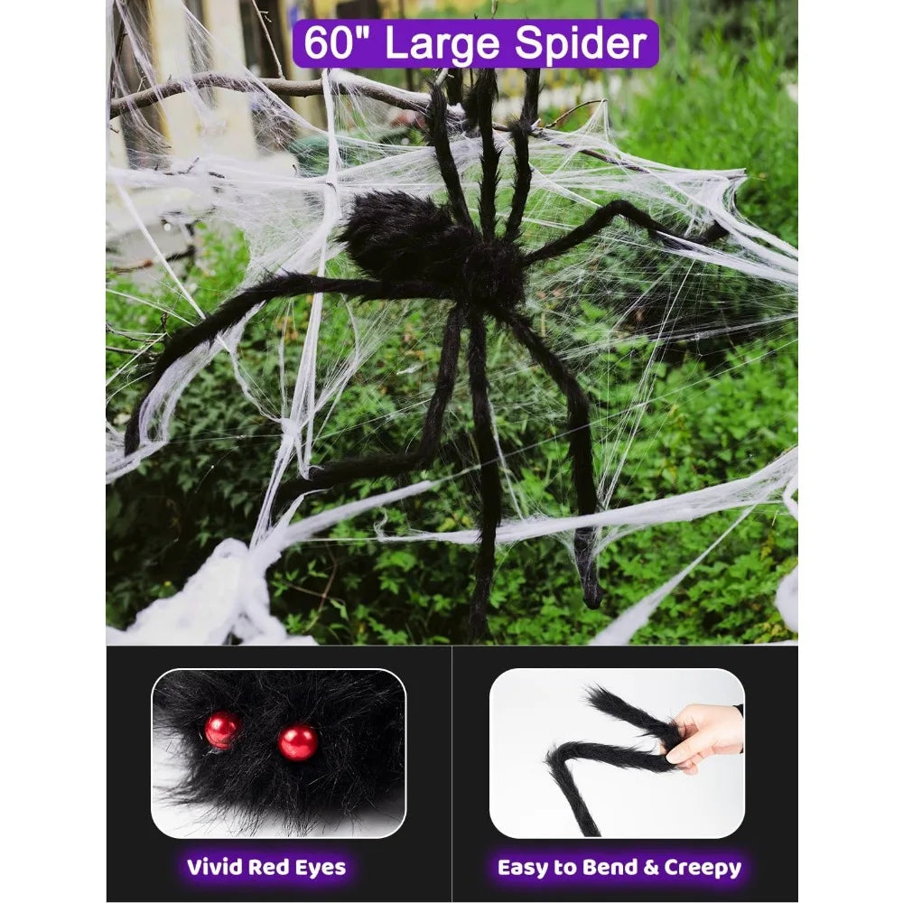 Spider Webs Halloween Decorations Outdoor Lights